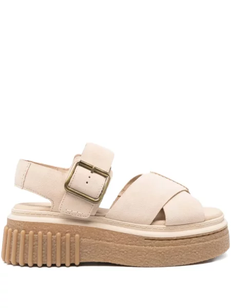 Sandale Clarks cu platformă cu cataramă