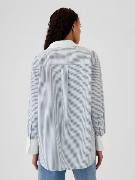 Cămașă Gap din poplin gri
