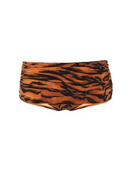 Bikini Norma Kamali z nadrukiem w tygrysie prążki pomarańczowy