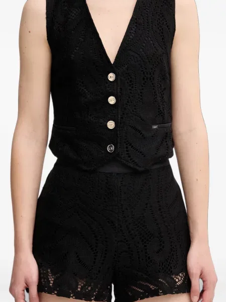 Pantaloni scurți Gaudi din dantelă negru