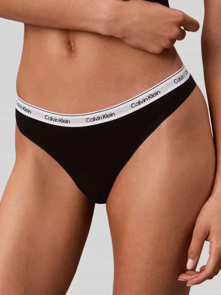 Stringi z mieszanka bawełny w Calvin Klein Underwear różowe