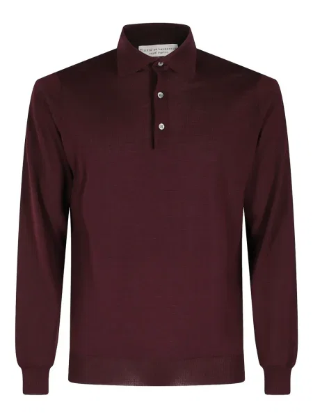 Lung tricou polo Filippo De Laurentiis roșu