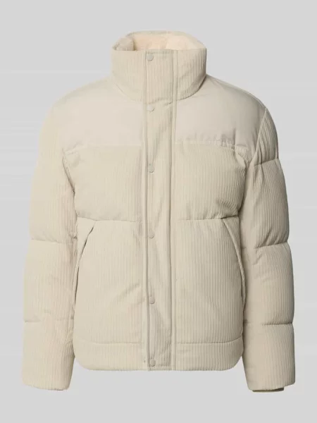 Kurtka pikowana o kroju regular fit z naszywką z logo model Ocord' Boss Orange beżowa