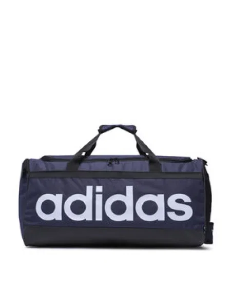 Adidas Geantă Essentials Linear Duffel Medium Bleumarin alb