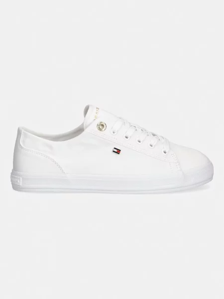 Tenisky Tommy Hilfiger Th Foxing Sneaker Canvas biela