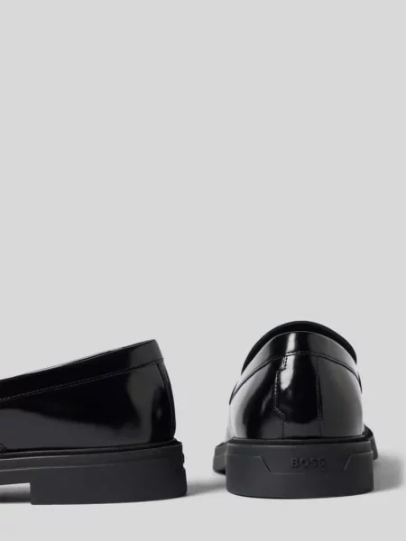 Loafersy z naturalnej skóry model Calev' Boss czarne