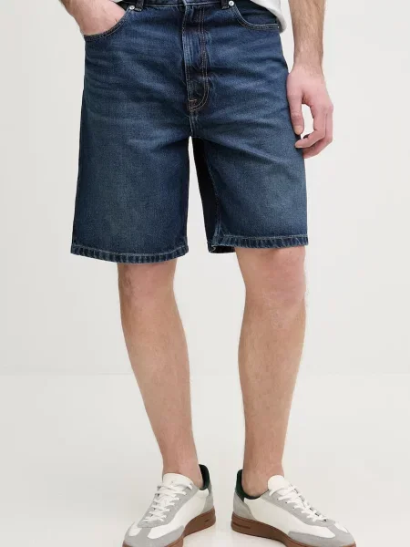 Calvin Klein Jeans kratke hlače iz denima modra