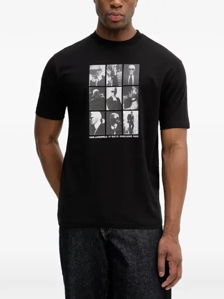 Tricou Karl Lagerfeld cu imagine negru