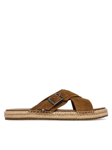 Sandale Tommy Hilfiger cu cataramă maro
