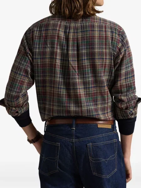 Ριγέ polo Polo Ralph Lauren με κουκούλα με αυτόγραφο λευκό