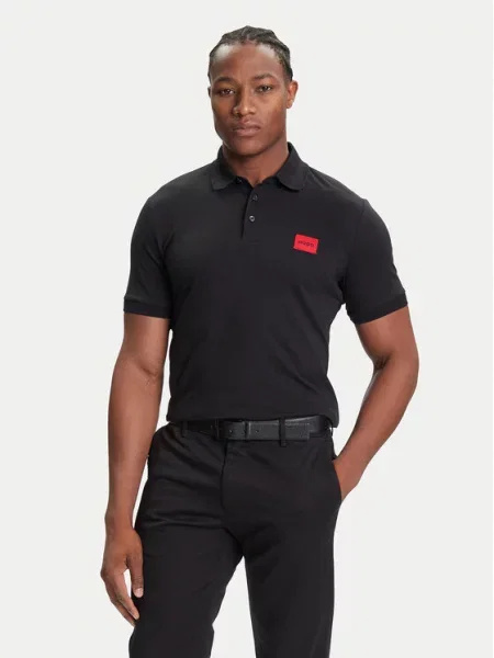 Hugo Поло Slim Fit чорний