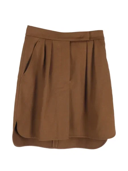 Fusta plisata Max Mara plisată maro