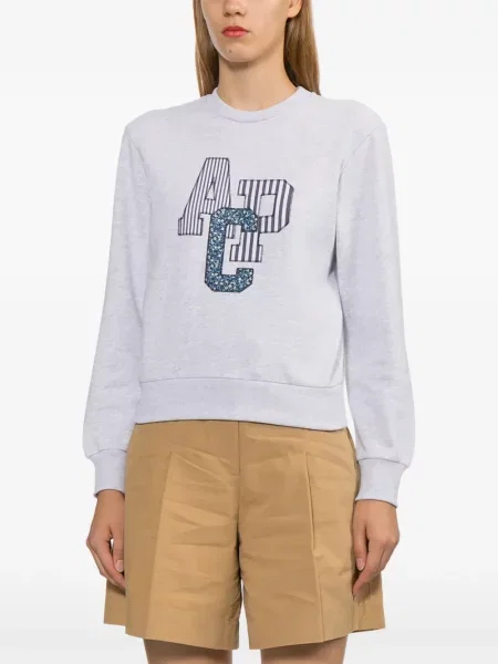 Hanorac A.p.c. cu broderie gri