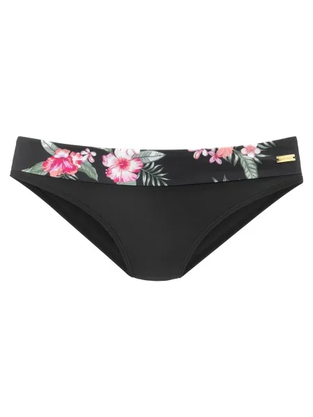 LASCANA Slip costum de baie verde iarbă / corai / roz alb