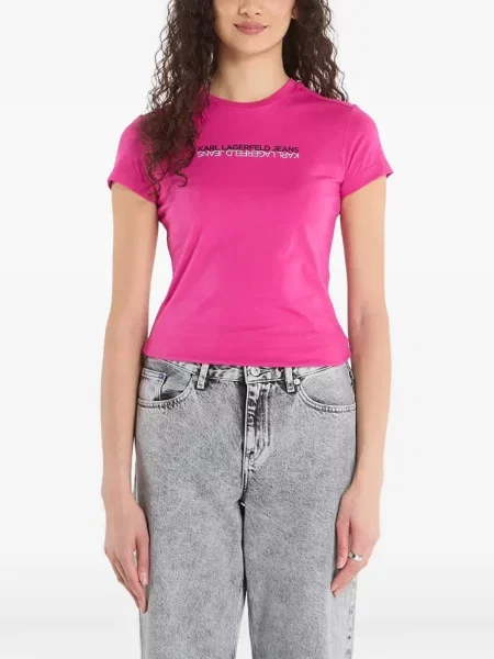 Tricou Karl Lagerfeld cu imagine roz