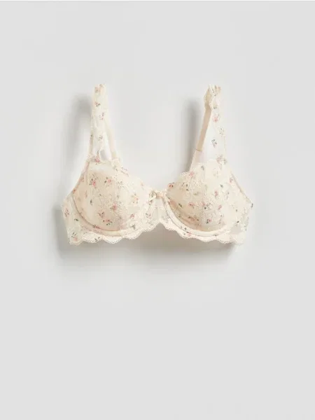 Reserved Sutien din dantelă crem