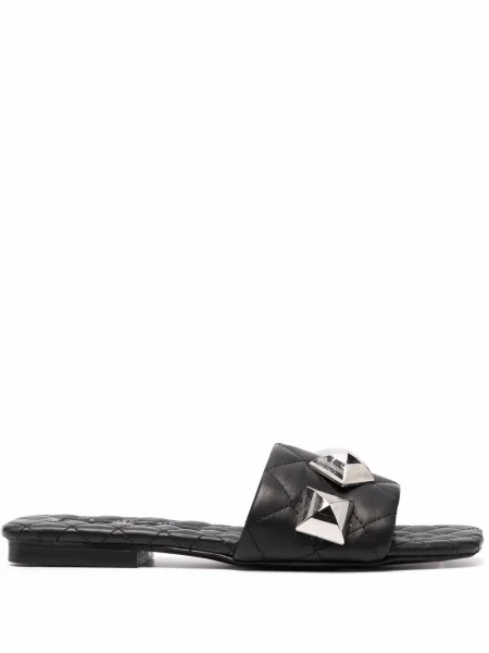 Sandale Philipp Plein fără toc cu tepi negru