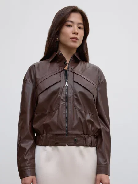 Кожаная куртка Estro коричневая