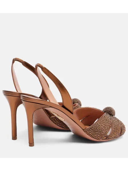 Sandale Aquazzura din piele maro
