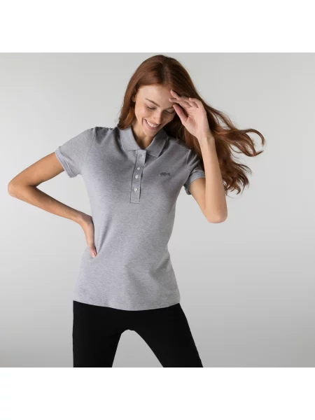 Поло Lacoste серое