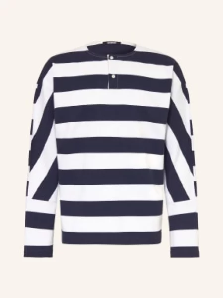 Jacquemus Bluzka Typu Henley Le Tshirt Mariniere Ml blau biała