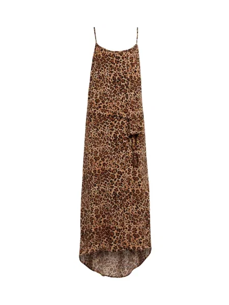 Rochie midi Melissa Odabash cu imagine până la genunchi de costum maro