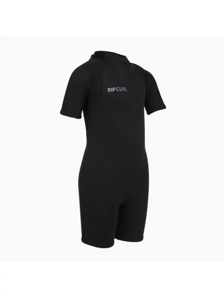 Costum de înot pentru copii Rip Curl Groms Trad mm Back Zip Springsuit black negru