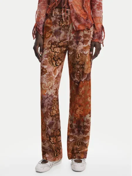 Desigual Pantaloni din Romantica portocaliu