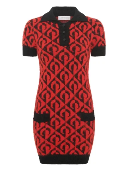 Rochie Marine Serre tricotate de costum roșu