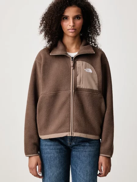 The North Face rozepínací mikina fleecová Yumiori Off hnědá