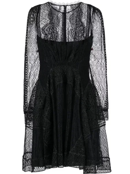Rochie mini Alberta Ferretti din dantelă negru