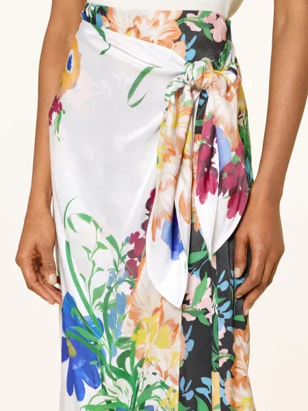 Ted Baker Saténová Sukně Allmia S Překříženým Střihem / modrá / černá bílá