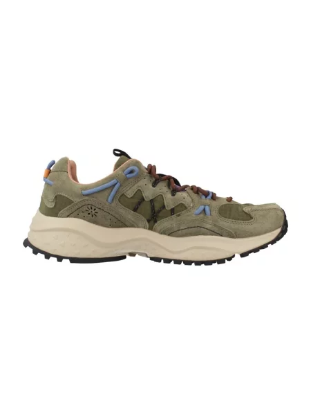 Pantofi Flower Mountain cu model floral verde