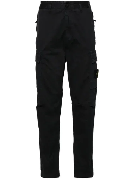 Pantaloni Stone Island cu strasuri albastru