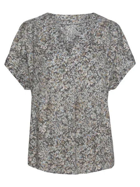 VIVANCE Bluza bež / svetlo modra / siva / temno siva bela