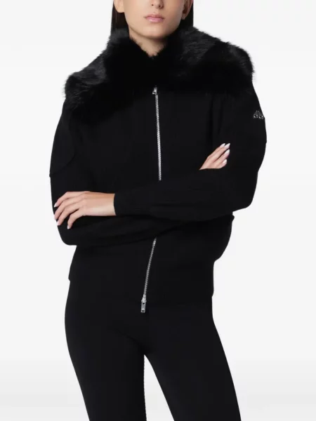 Gulerat fular Moose Knuckles cu blană negru