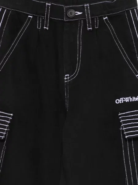 Dětské cargo kalhoty Off-white bílé