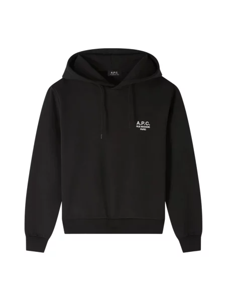 Bluza z kapturem A.p.c. z kapturem czarna