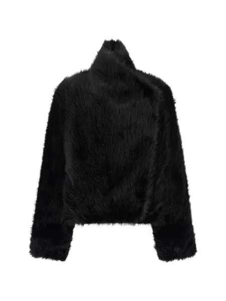 Geacă B&b Couture cu blană negru