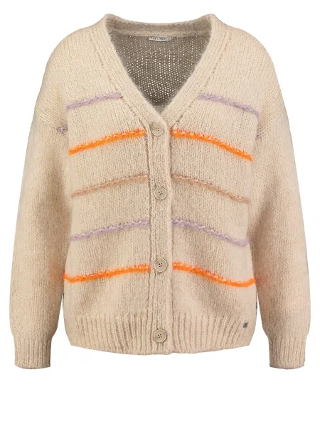 Key Largo Kardigan Candy / mokka / fialová / oranžová béžová