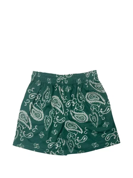 Pantaloni scurți Eric Emanuel cu imagine cu model paisley verde