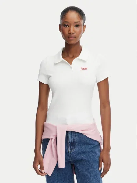 Tommy Jeans Polo marškinėliai balta