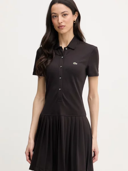 Lacoste rochie simplă cu maro