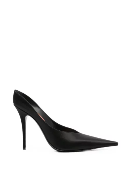 Pantofi cu toc Amina Muaddi din satin negru