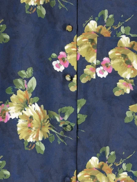Cămașă La Doublej cu model floral albastru