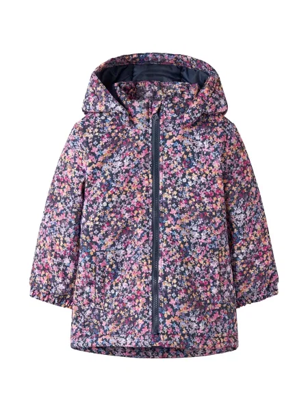 NAME IT Geacă de primăvară-toamnă NMFMAXI bleumarin / pastel / portocaliu pastel / roz deschis albastru