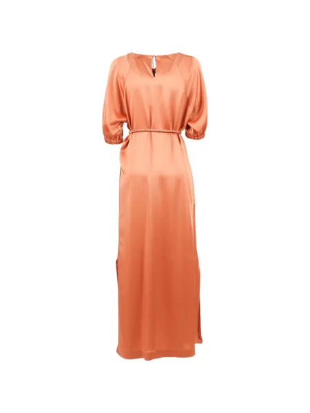 Cu centură rochie maxi Clips portocaliu