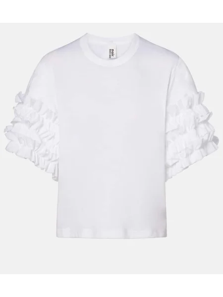 Top Noir Kei Ninomiya z falbankami biały