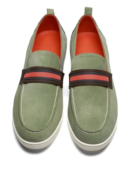 Loafersy Poche Paris zielone