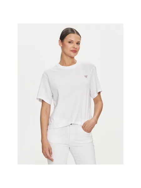 Guess Jeans Majica Regular Fit bela